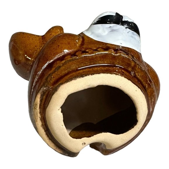 Vintage 1982 Houston Foods Ceramic Bear Honey Pot Container Jam Jar Hand Painted - Picture 10 of 13